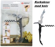 Korkskruv m. kniv 