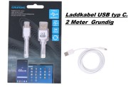 Laddkabel USB, typ C..2 M.