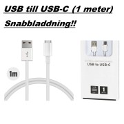 Laddsladd USB till USB-C 1M. 