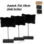 Skylt 3-pack TRÄ 