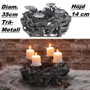 Ljusstake Trä-Metall