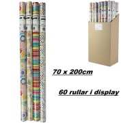 Presentpapper i display 
