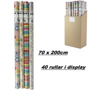 Presentpapper i display 40st. 
