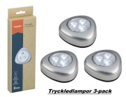Tryckledlampor 3-pack