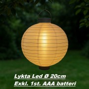 Lykta Led Ø 20cm