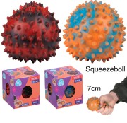 Squeezeboll SPIKEY 7cm sort. 