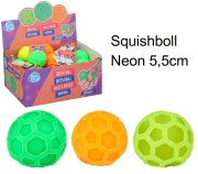  Squishboll NEON 5,5cm sort.