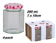  Glasburk m. lock 280 ml. 4-pack