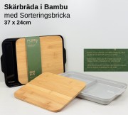 Skärbräda Bambu med Sorteringsbricka