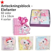 Anteckningsblock Elefanter