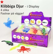 Klibbiga Djur i Display