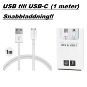 Laddsladd USB till USB-C 1M. 